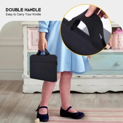 Kids Tablet Carrying Bag for Fire Max 11/Amazon Fire 10 Kids Tablet/Fire HD 10 Kids Pro Tablet 10.1", iPad Pro 11 M4/ Air M2 Sleeve Case Pouch, Black - Image 4
