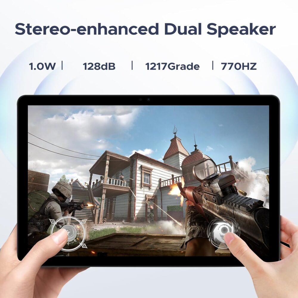 DOOGEE U11(2025) Android 15 Tablet, 11 inch Tablet 16GB+128GB/2TB TF Octa-Core 90Hz Display, 8580mAh, Netflix 1080P,Bluetooth 5.0+5G WiFi Tablets, 13MP+5MP, Face ID,Metal Body-Black - Image 10