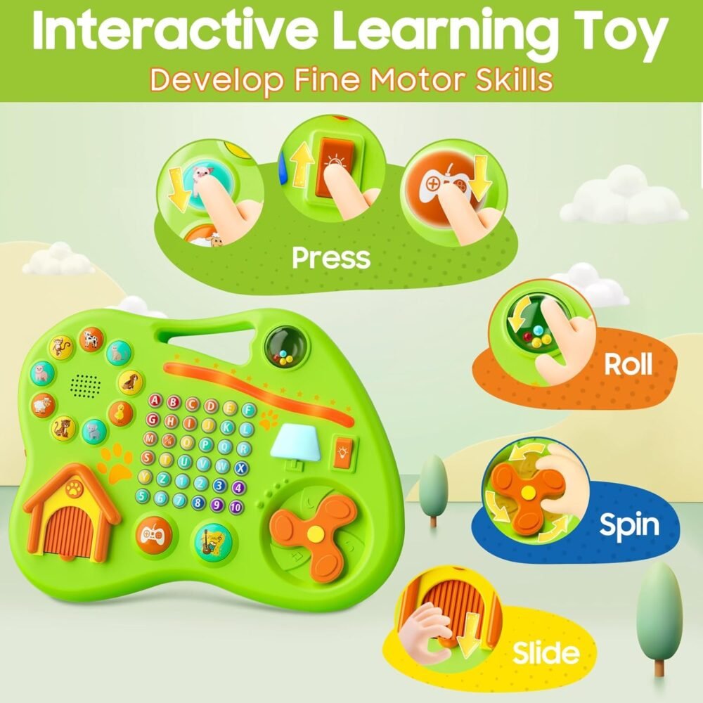 Educational Toys for 1 Year Old Boy Girl, Bilingual Montessori Toddler Toys Age 1-2, Baby Learning Toys 12-18 Months, First Christmas Birthday Gifts for 1 Year Old Boys Girls - Image 5