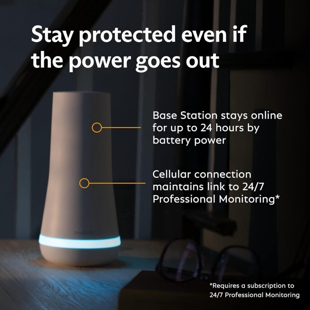 SimpliSafe 12 Piece Wireless Home Security System w/HD Camera - Optional 24/7 Professional Monitoring - No Contract - Compatible with Alexa and Google Assistant, White - Image 12