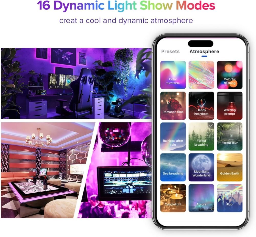 SANSI Smart Light Bulb, Full Color Changing Dimmable Smart WiFi Bulbs Compatible with Alexa and Google Home, A21 18W 150W Equiv. 2000 Lumens Bright RGB Bulb, 2.4Ghz only No Hub Required - Image 5