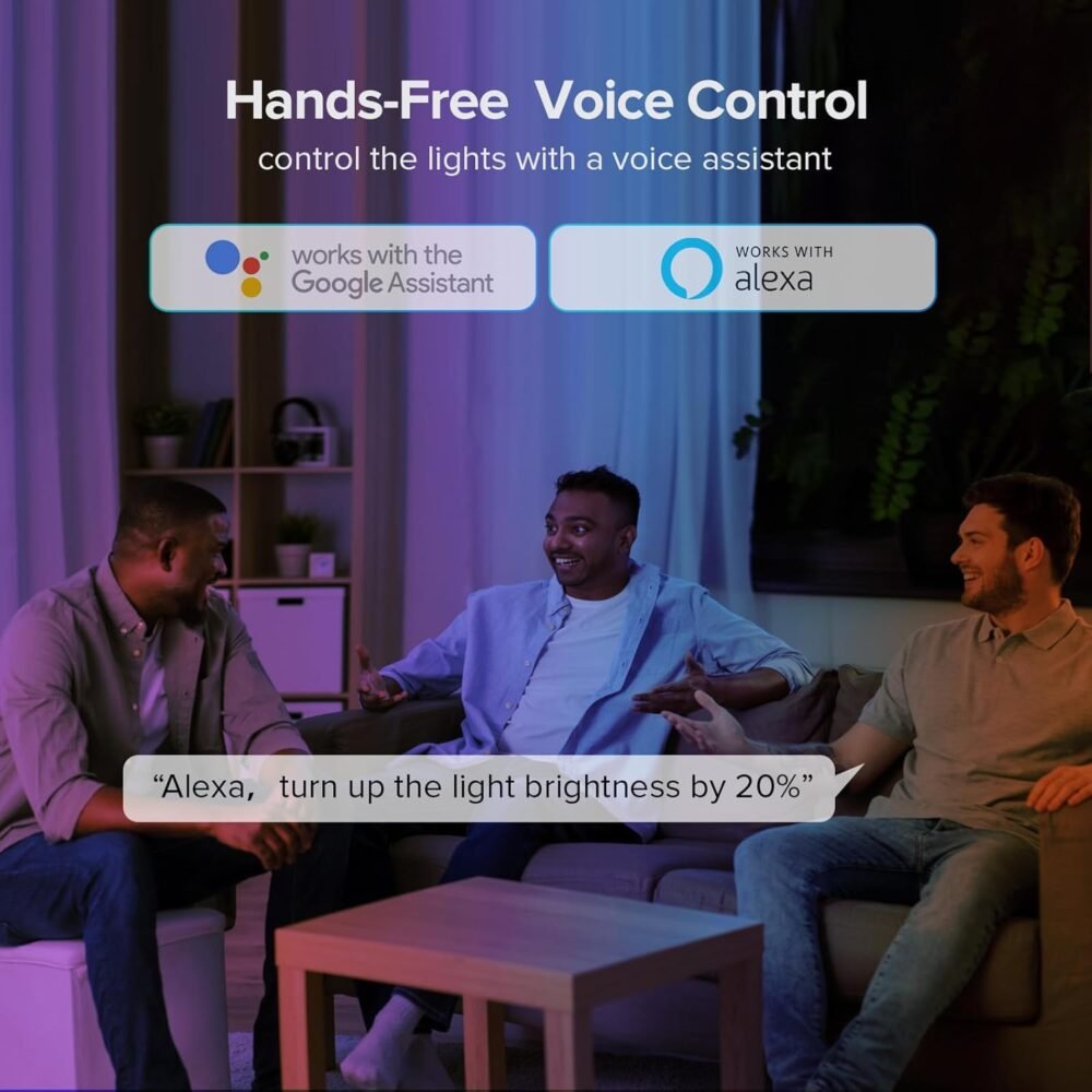 SANSI Smart Light Bulb, Full Color Changing Dimmable Smart WiFi Bulbs Compatible with Alexa and Google Home, A21 18W 150W Equiv. 2000 Lumens Bright RGB Bulb, 2.4Ghz only No Hub Required - Image 6