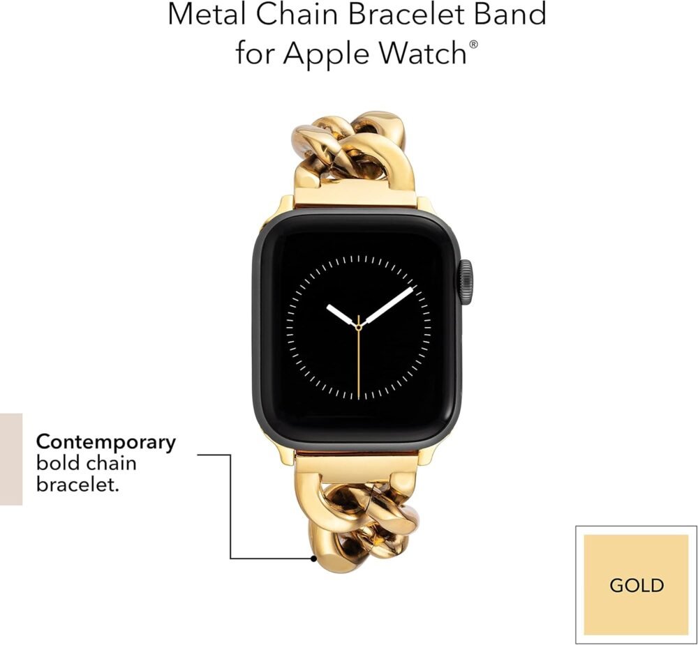 Anne Klein Fashion Chain Bracelet for Apple Watch, Secure, Adjustable, Apple Watch Replacement Band, Fits Most Wrists - Image 4