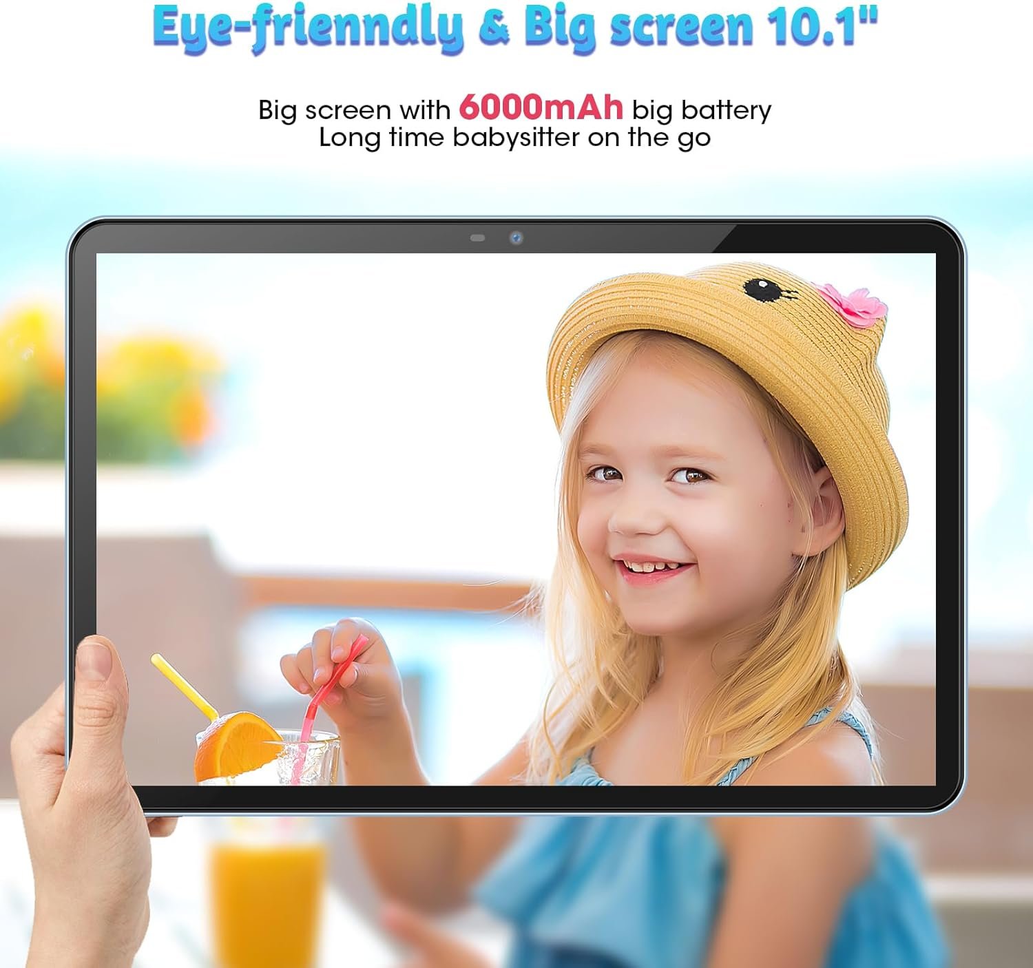 Kids Tablet, 10 inch Tablet for Kids 128GB ROM Octa-Core 6000mAh Battery, Android 14 Toddler Tablet with 5G WIFI Parental Control Eye Protection, Shockproof Case, Netflix YouTube, Gift for Children - Image 3