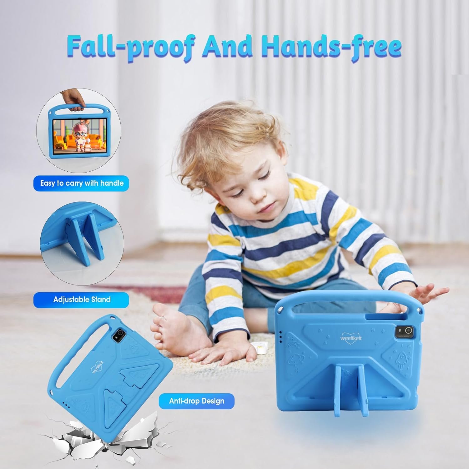 Kids Tablet, 10 inch Tablet for Kids 128GB ROM Octa-Core 6000mAh Battery, Android 14 Toddler Tablet with 5G WIFI Parental Control Eye Protection, Shockproof Case, Netflix YouTube, Gift for Children - Image 4