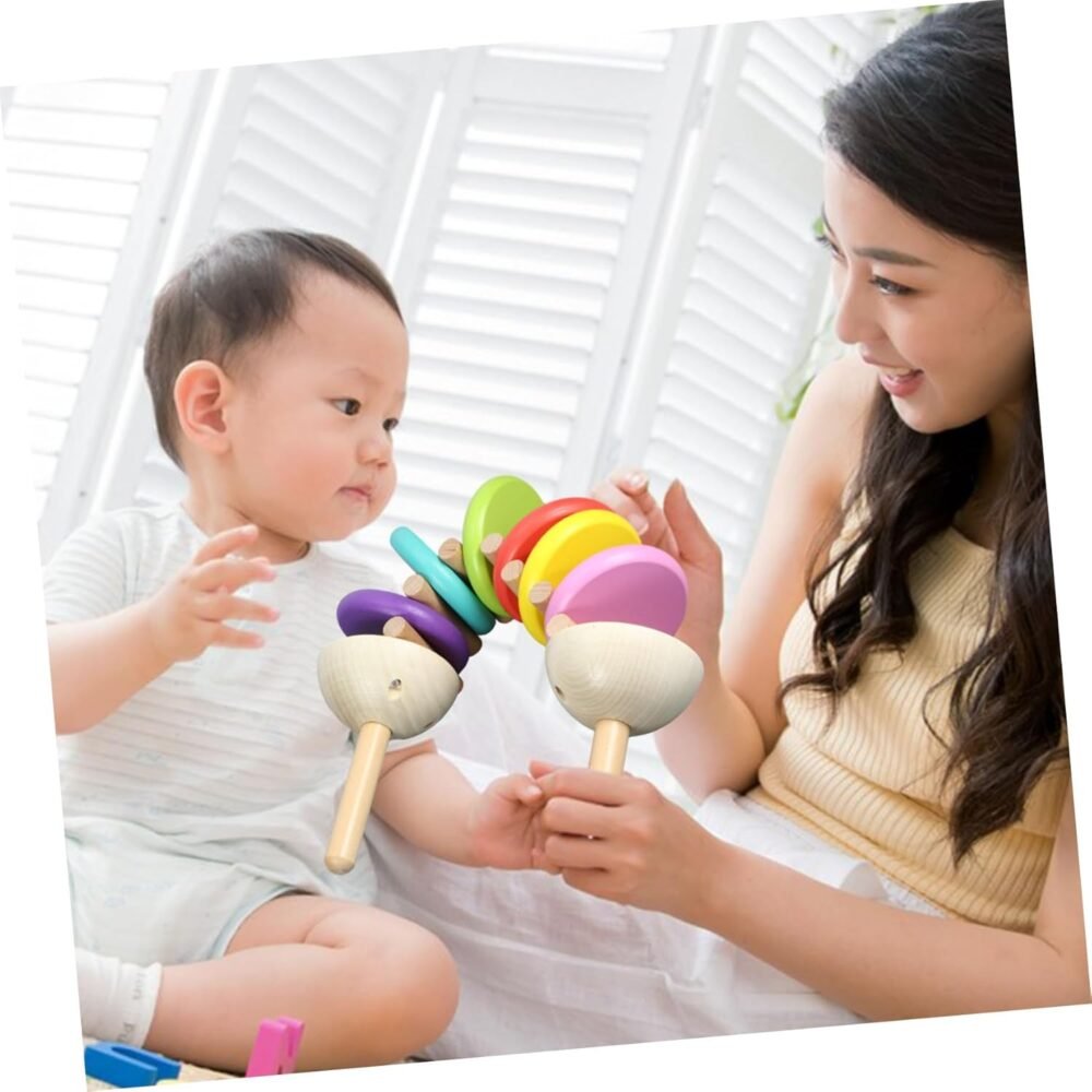 BESPORTBLE Wooden Castanet Musical for Handheld Music Instrument for Sensory Sound Making Educational for Early Childhood Development Present for Boys - Image 6