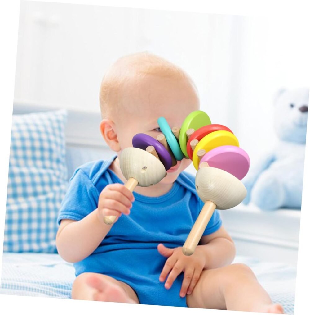 BESPORTBLE Wooden Castanet Musical for Handheld Music Instrument for Sensory Sound Making Educational for Early Childhood Development Present for Boys - Image 9