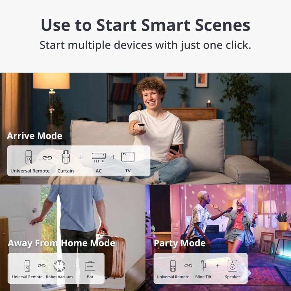 SwitchBot Universal Remote Control with Hub Mini Matter Enabled, Multi-use Smart Remote with Customize App, Control 25 IR/Bluetooth Devices and 10 Scenes, Compatible with TV/AC/SwitchBot BLE Devices - Image 5