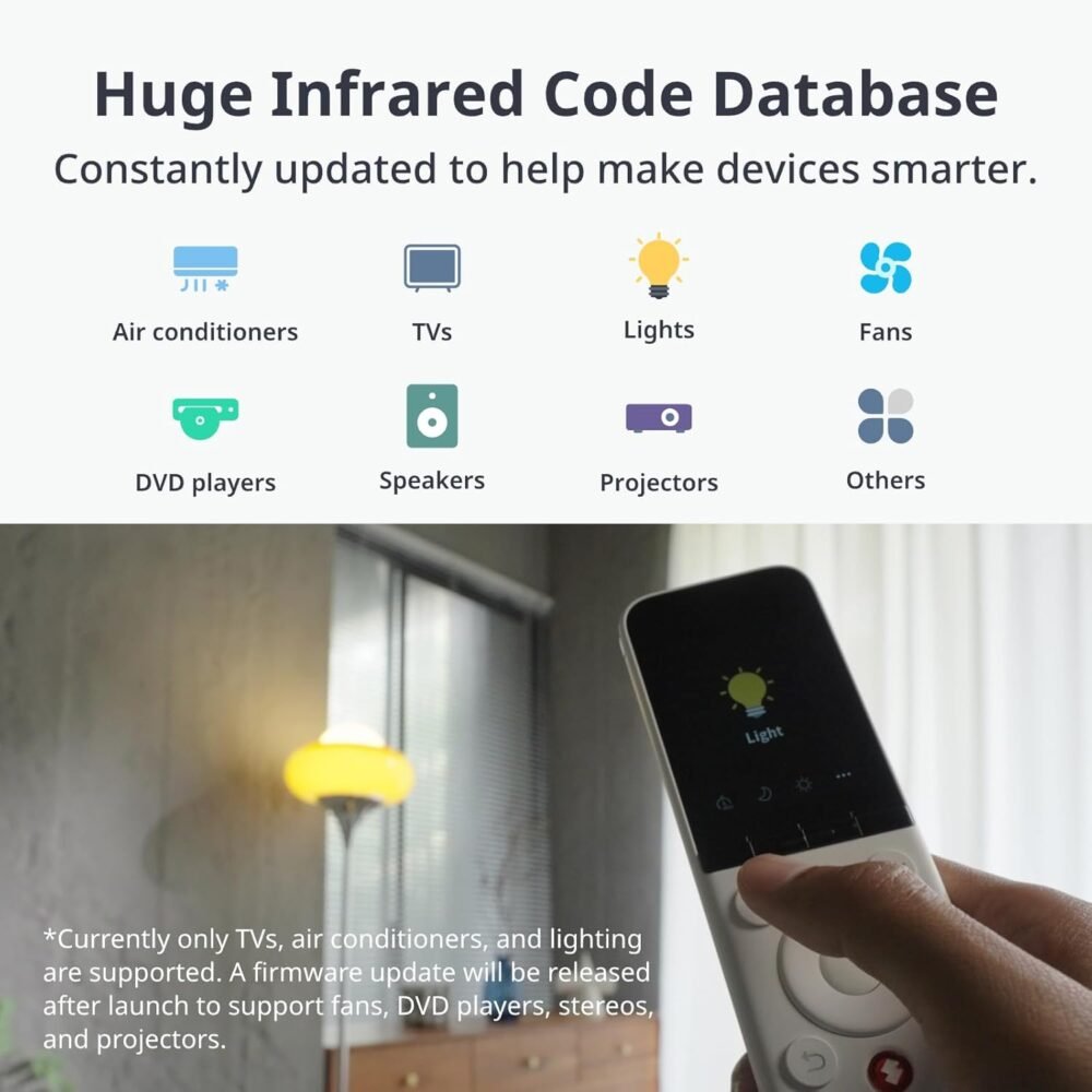 SwitchBot Universal Remote Control with Hub Mini Matter Enabled, Multi-use Smart Remote with Customize App, Control 25 IR/Bluetooth Devices and 10 Scenes, Compatible with TV/AC/SwitchBot BLE Devices - Image 7