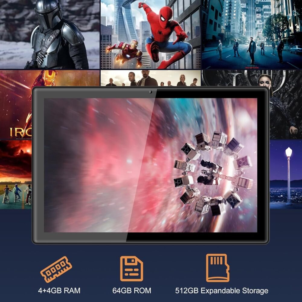 2025 Android 13 Tablet 10.1" - 8GB RAM 64GB Storage | Octa-Core Processor | 512GB Expandable | 7000mAh Battery | HD IPS Touchscreen | Dual Camera WiFi - Image 4