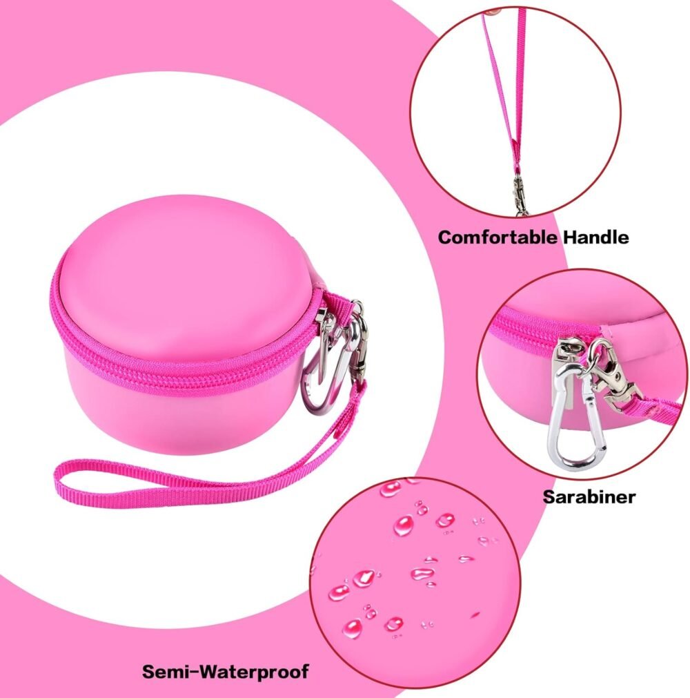 Case Compatible with Vtech KidiZoom Smartwatch DX4, DX2, DX3, for Little Tikes Tobi/for Watch 2/ for Gizmo Watch, Kids Watches Carrying Storage Box for Accessories with Mesh Pocket (Bag Only) (Pink) - Image 5