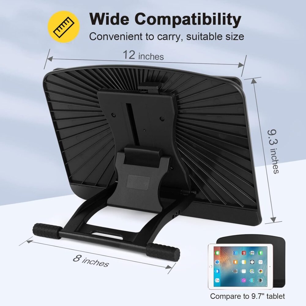 Parblo PR 100 Universal Tablet Stand, Adjustable from 10 to 16 inch for Drawing Tablets, Monitors, Compatible with iPad, Microsoft Surface Pro Series, Laptop - Image 6