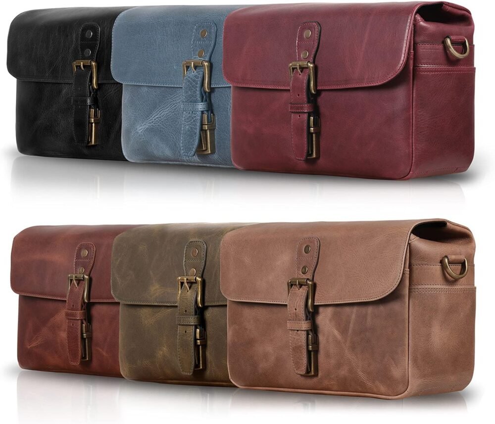 MegaGear Torres Genuine Leather Camera Messenger Bag for Mirrorless, Instant and DSLR Cameras - Image 9