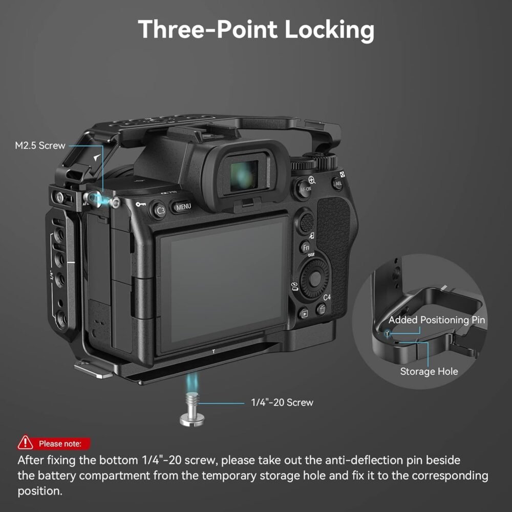 SmallRig Full Camera Cage for Sony Alpha 7R V/IV/S III/A7R IV/Alpha 1-3667B - Image 3