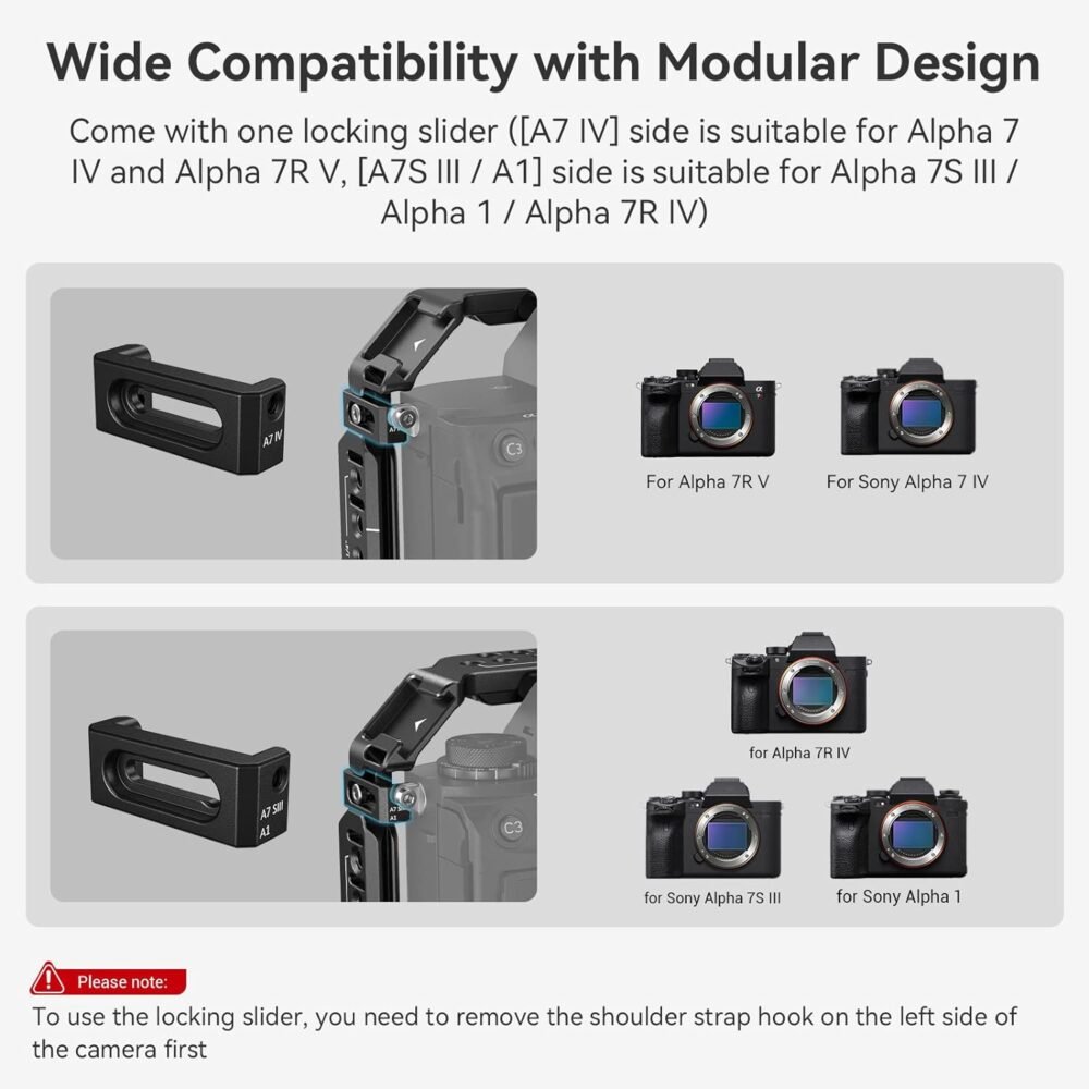 SmallRig Full Camera Cage for Sony Alpha 7R V/IV/S III/A7R IV/Alpha 1-3667B - Image 4