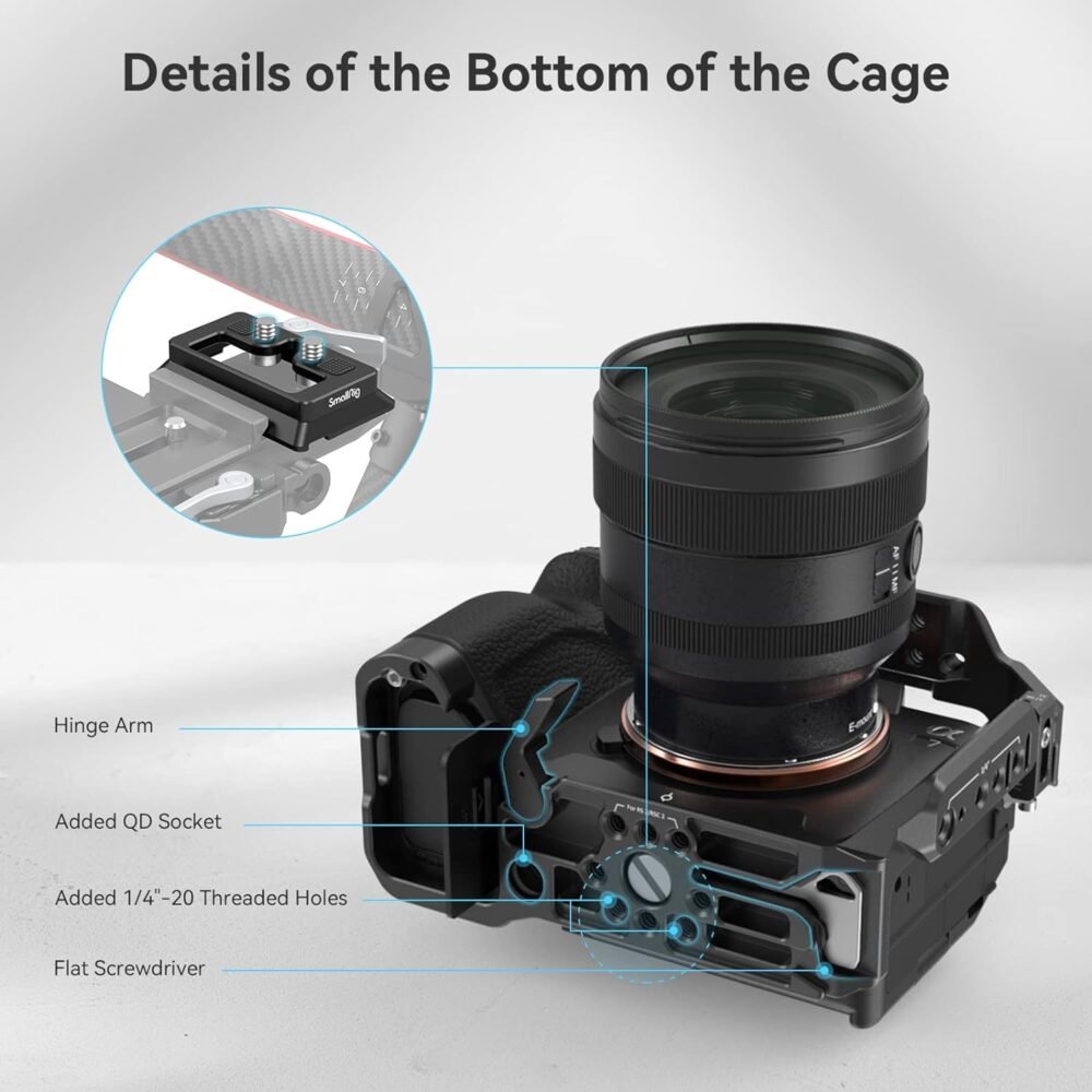 SmallRig Full Camera Cage for Sony Alpha 7R V/IV/S III/A7R IV/Alpha 1-3667B - Image 7