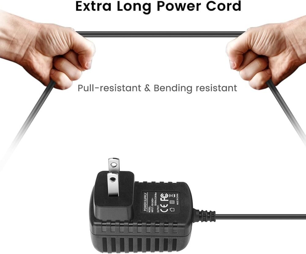 Replacement 3.5mm DC Jack 6V Power Adapter Compatible with Vtech Argos Kid Super Star Black - Image 4