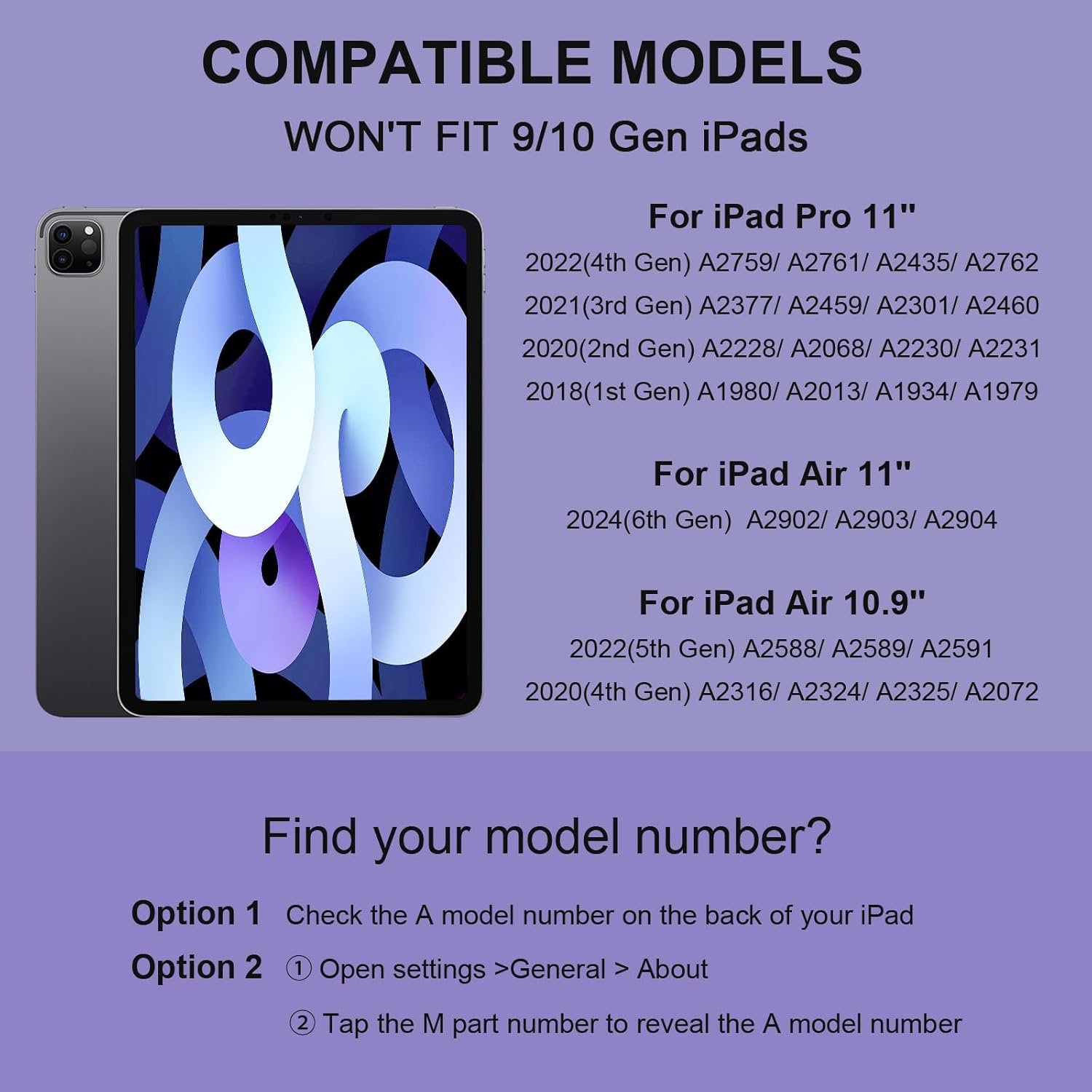 Floating Cantilever Keyboard Case for iPad Air 11'' (M3 2025 / M2 2024)/iPad Pro 11'' 1-4th Gen – Portable Magic-Style Trackpad Case with Ergonomic Typing, Fit for iPad Air 5th/4th Gen, 1.5lbs-Black - Image 3