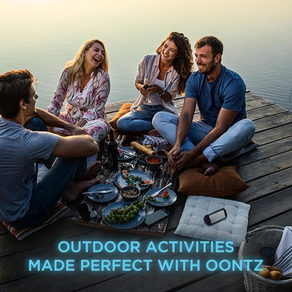 OontZ Ultra Portable Bluetooth Speaker 5.0 - IPX7 Waterproof, 14W Enhanced Sound, 20-Hr Battery, 100ft Wireless Range, Deep Bass and Clear Audio, Durable Shower Speaker for Pool or Beach (White) - Image 6