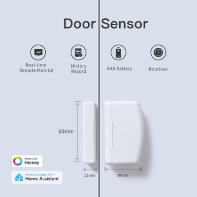 THIRDREALITY Zigbee Contact Sensor 2 Pack,Door and Window Monitor, Home Automation,Works with Home Assistant,SmartThings,Aeotec,Homey,Hubitat or Echo Devices with Build-in Zigbee Hub,hub Required - Image 3
