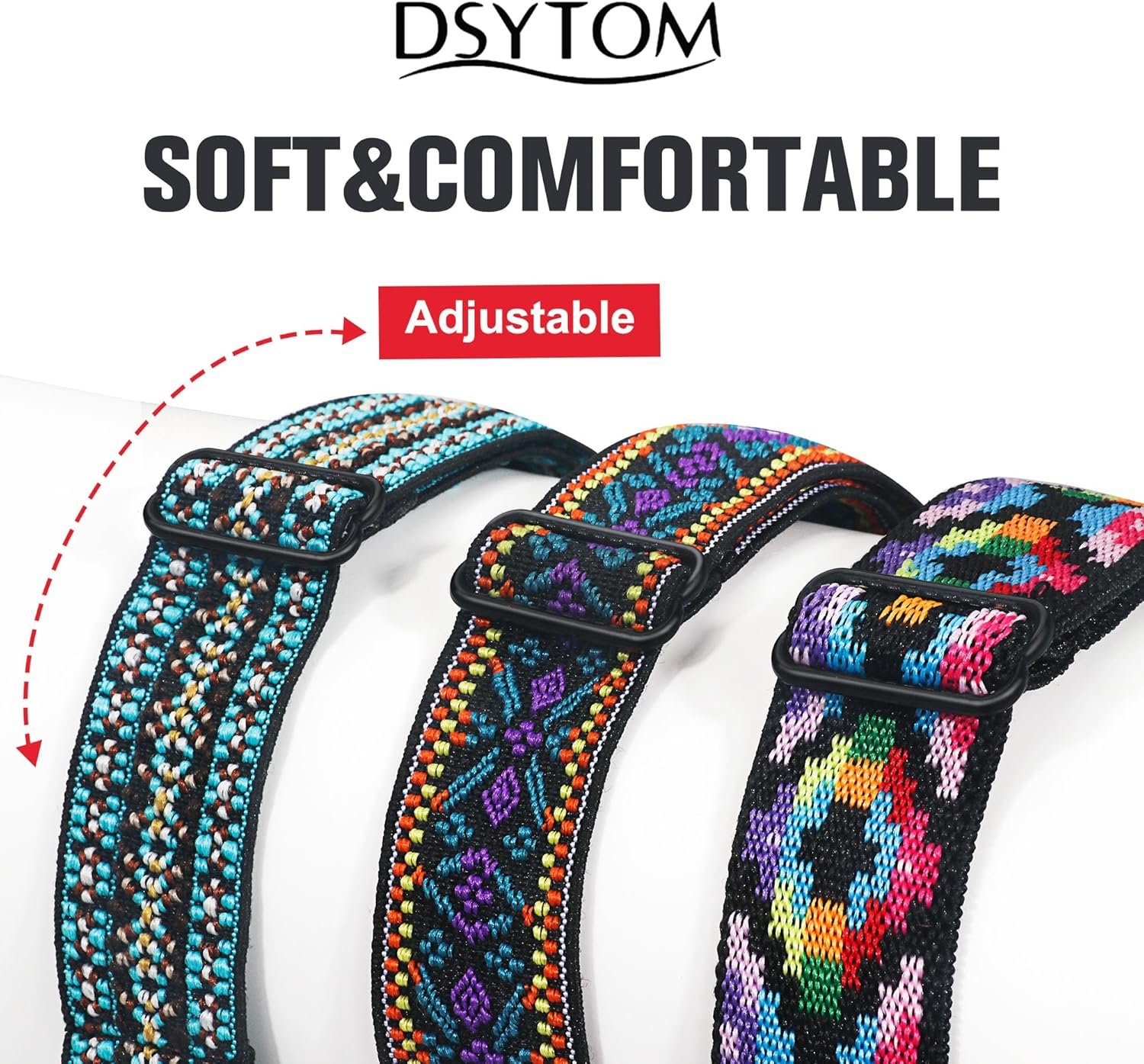 Dsytom 3 Pack Elastic Band Compatible with Apple Watch Bands 38mm 41mm 40mm 42mm 44mm 45mm 46mm 49mm, Adjustable Stretchy Nylon bands for iWatch Series 10/9/Ultra 2/8/7/6/5/4/3/2/1/SE Strap for Women - Image 4