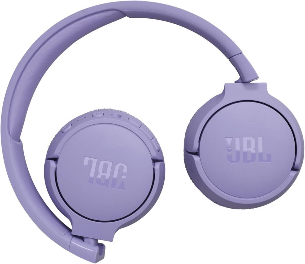 JBL Tune 670NC - Adaptive Noise Cancelling with Smart Ambient Wireless On-Ear Headphones, Up to 70H Battery Life with Speed Charge, Lightweight, Comfortable and Foldable Design (Purple) (Renewed) - Image 3