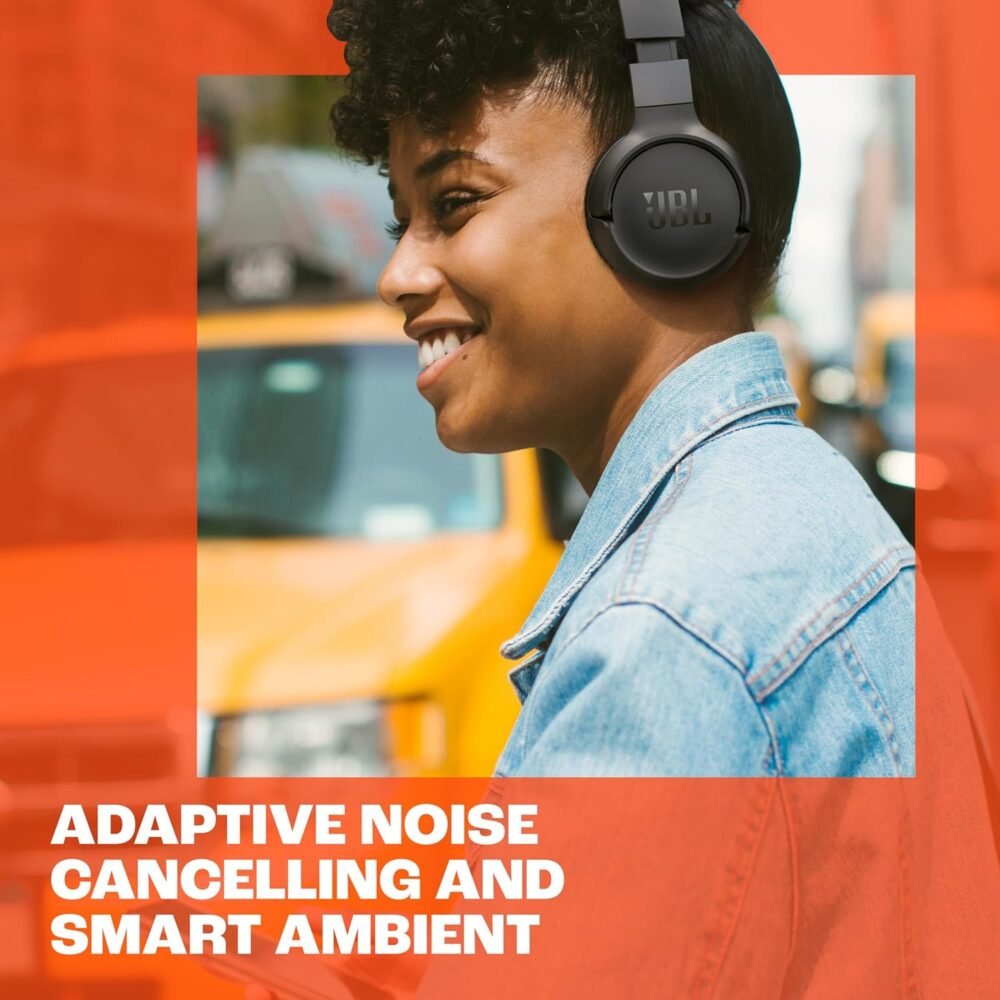 JBL Tune 670NC - Adaptive Noise Cancelling with Smart Ambient Wireless On-Ear Headphones, Up to 70H Battery Life with Speed Charge, Lightweight, Comfortable and Foldable Design (Purple) (Renewed) - Image 5