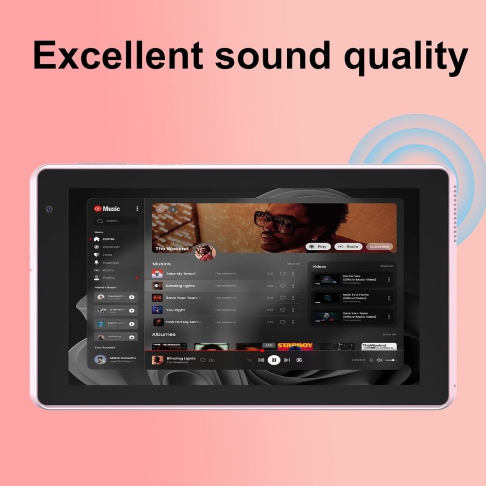 2025 Android 14 Tablet, 7 inch 4GB RAM+32GB ROM/ 1TB Expandable Tableta PC,1.6Ghz Quad-core Processor Computer, 1024 * 600 IPS Touch Screen, 5MP Dual Camera, WiFi, Game, Bluetooth Tablet - Image 8