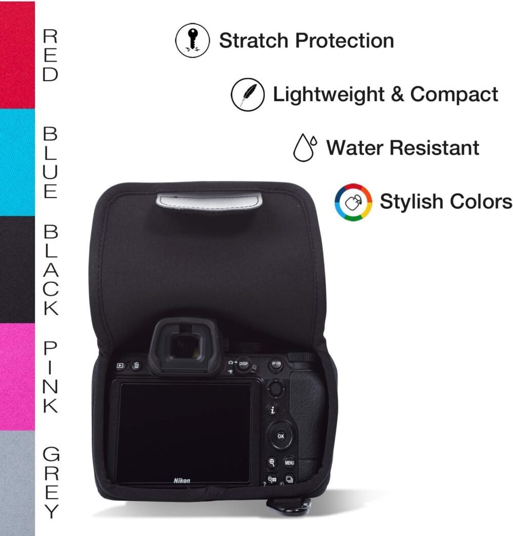 MegaGear MG1946 Ultra Light Neoprene Camera Case Compatible with Nikon Z5 - Black, PU Leather - Image 5