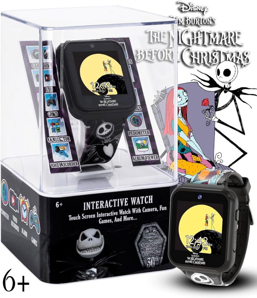 Accutime Nightmare Before Christmas Interactive Smartwatch for Kids - Camera, Games & Fitness Features - Image 3