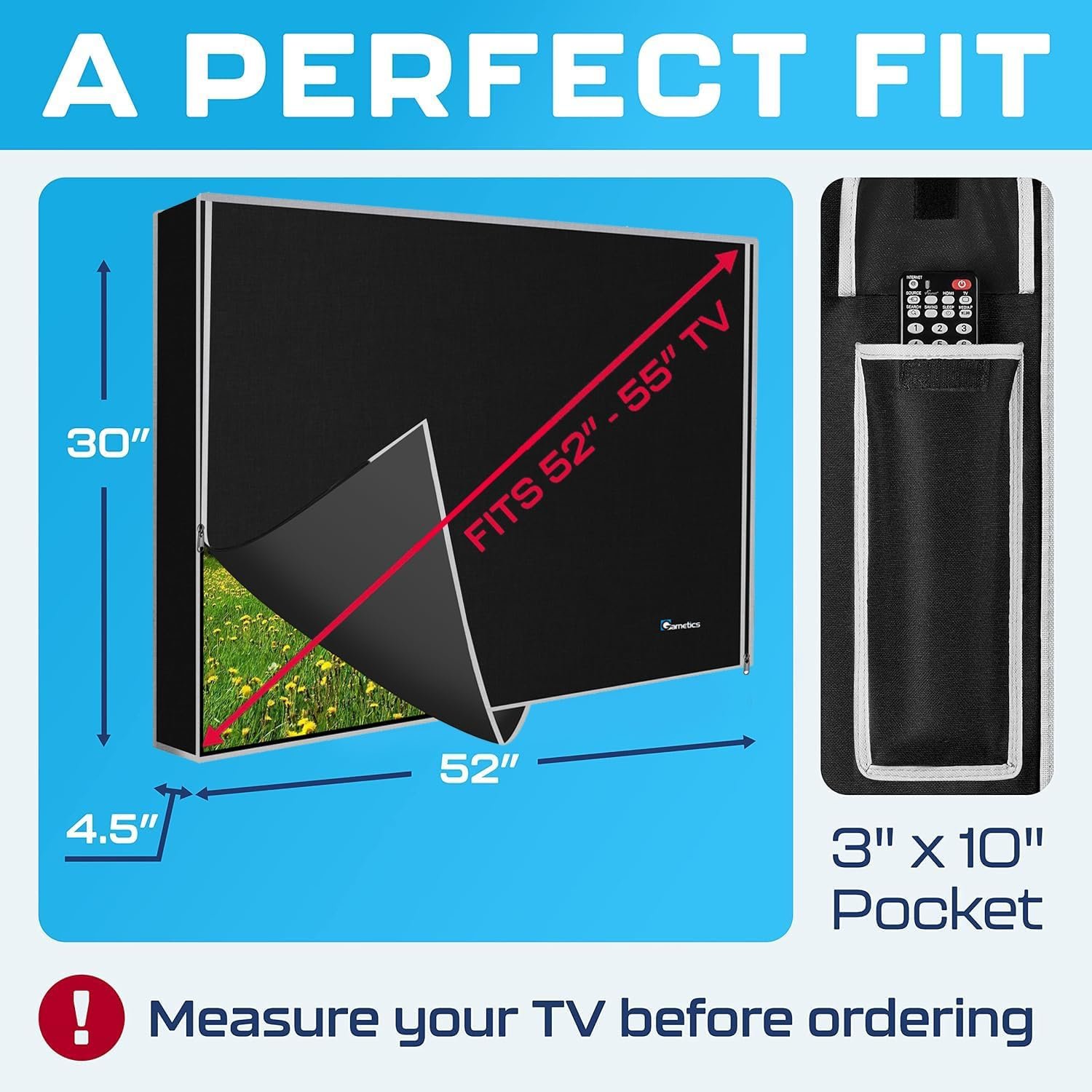 Outdoor TV Cover 55 Inch Weatherproof and Waterproof | TV Cover for Outside 55 | Smart Shield TV Screen Protector for Outside TV | Display Protectors - Image 3