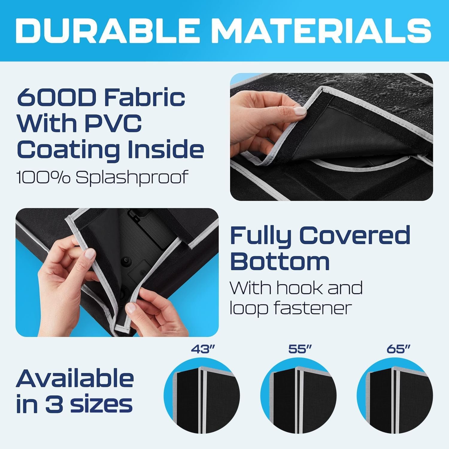 Outdoor TV Cover 55 Inch Weatherproof and Waterproof | TV Cover for Outside 55 | Smart Shield TV Screen Protector for Outside TV | Display Protectors - Image 7