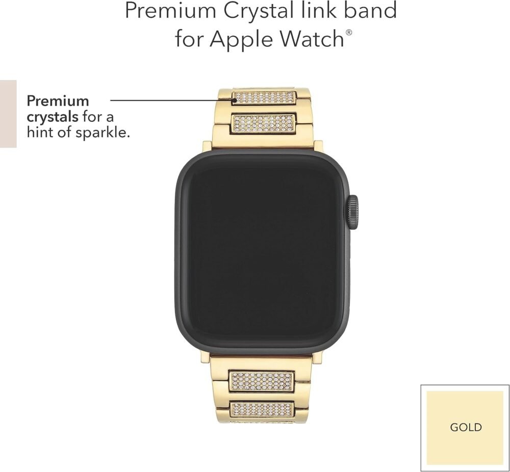 Anne Klein Premium Crystal Accented Fashion Bracelet for Apple Watch, Secure, Adjustable, Apple Watch Band Replacement, Fits Most Wrists - Image 5