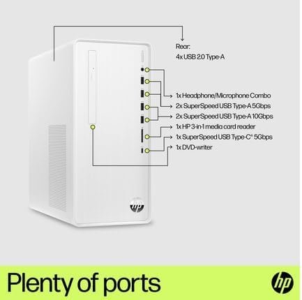 HP Pavilion 2023 Desktop | Intel i7-12700 12-Core | Intel Iris Xe Graphics Shared | Wi-Fi | DVD-RW | 24GB DDR4 2TB M.2 SSD + 2TB HDD | Win10 Pro | 310 W 80 Plus Gold Certified Power Supply - Image 5