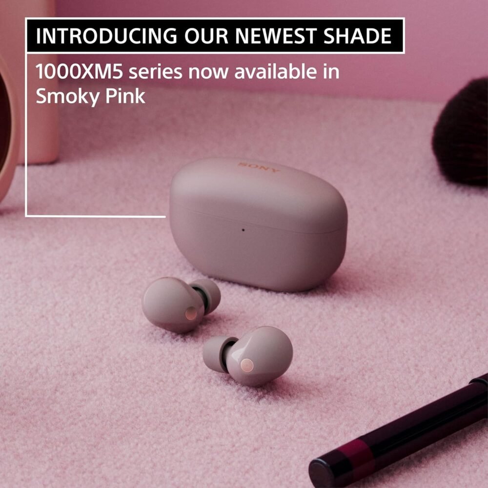 Sony WF-1000XM5 The Best Truly Wireless Noise Cancelling Earbuds Headphones, Bluetooth WF XM5 Earbuds with Alexa Built-in, Smoky Pink - Image 3