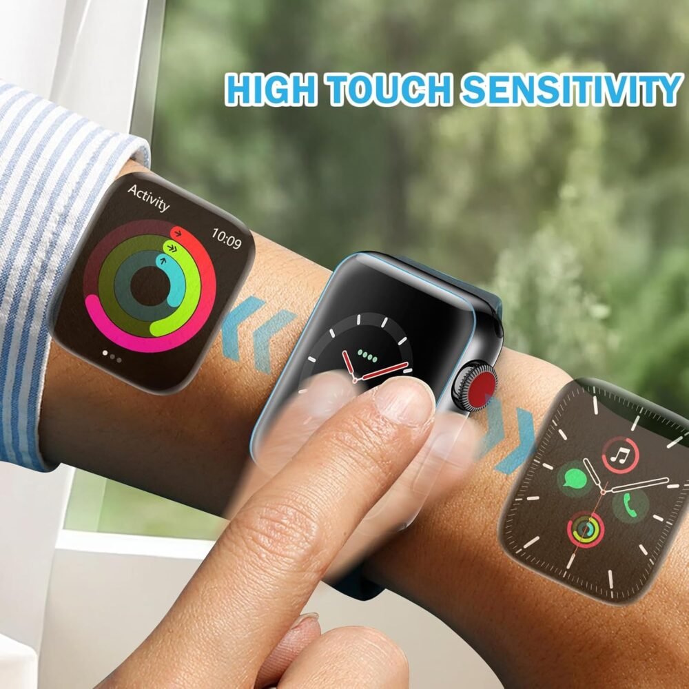 6 Pack Compatible for Apple Watch Series 3/2/1 Screen Protector 38mm Clear, Ultra-thin HD Soft TPU Film with Self-Healing [Not Glass] for iWatch 38mm Screen Protector, No-Bubbles - Image 7