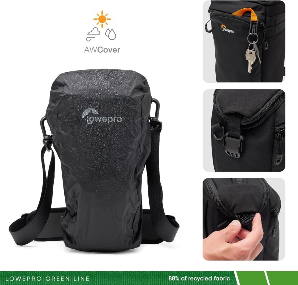 Lowepro ProTactic TLZ 70 Slim AW III Toploader Camera Bag, Camera Case for DSLR, Mirrorless, Vol. 4L Dim: 12.2x4.13x5.5in for Cameras w/Lens attached,Modular Shoulder Bag,for Photographer/Videographer - Image 6