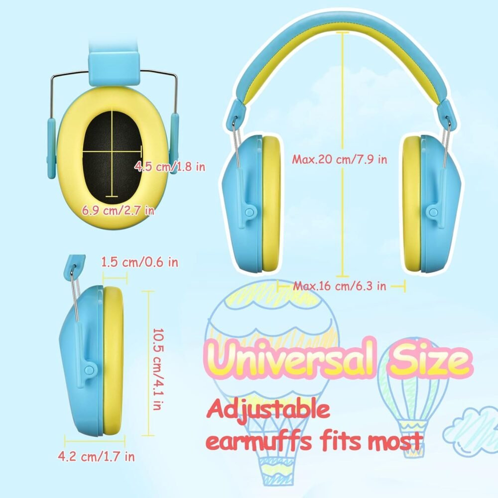 Noise Cancelling Headphones for Kids, SNR 28dB Kid Ear Protection EarMuffs, Kids Noise Cancelling Ear Protection Headphones for Autism, Baby Hearing Protection Earmuffs - Image 4