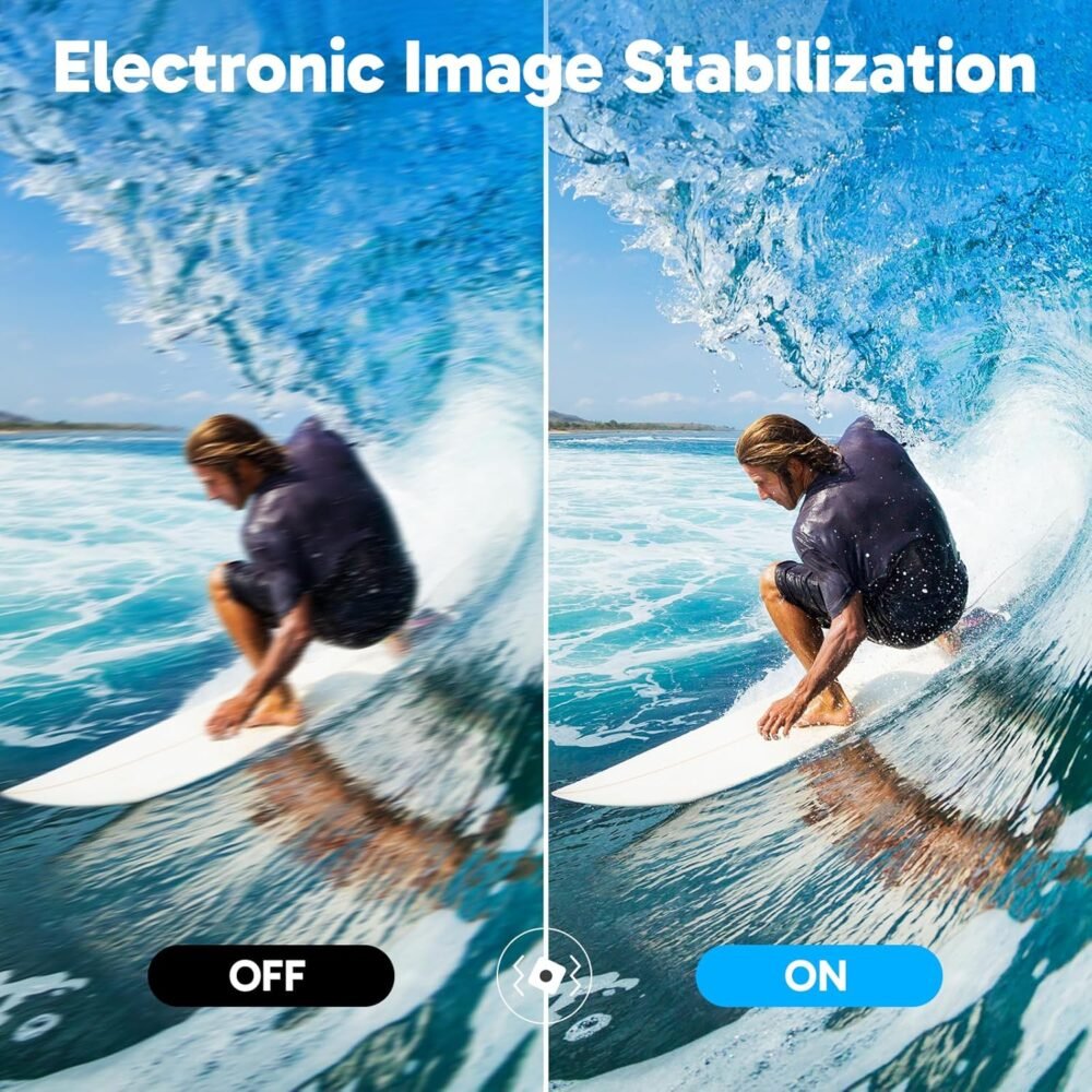 AKASO V50X Native 4K30fps WiFi Action Camera with EIS Touch Screen 4X Zoom 131 feet Waterproof Camera Support External Mic Remote Control with Helmet Accessories (with 64GB MicroSD Card) - Image 5