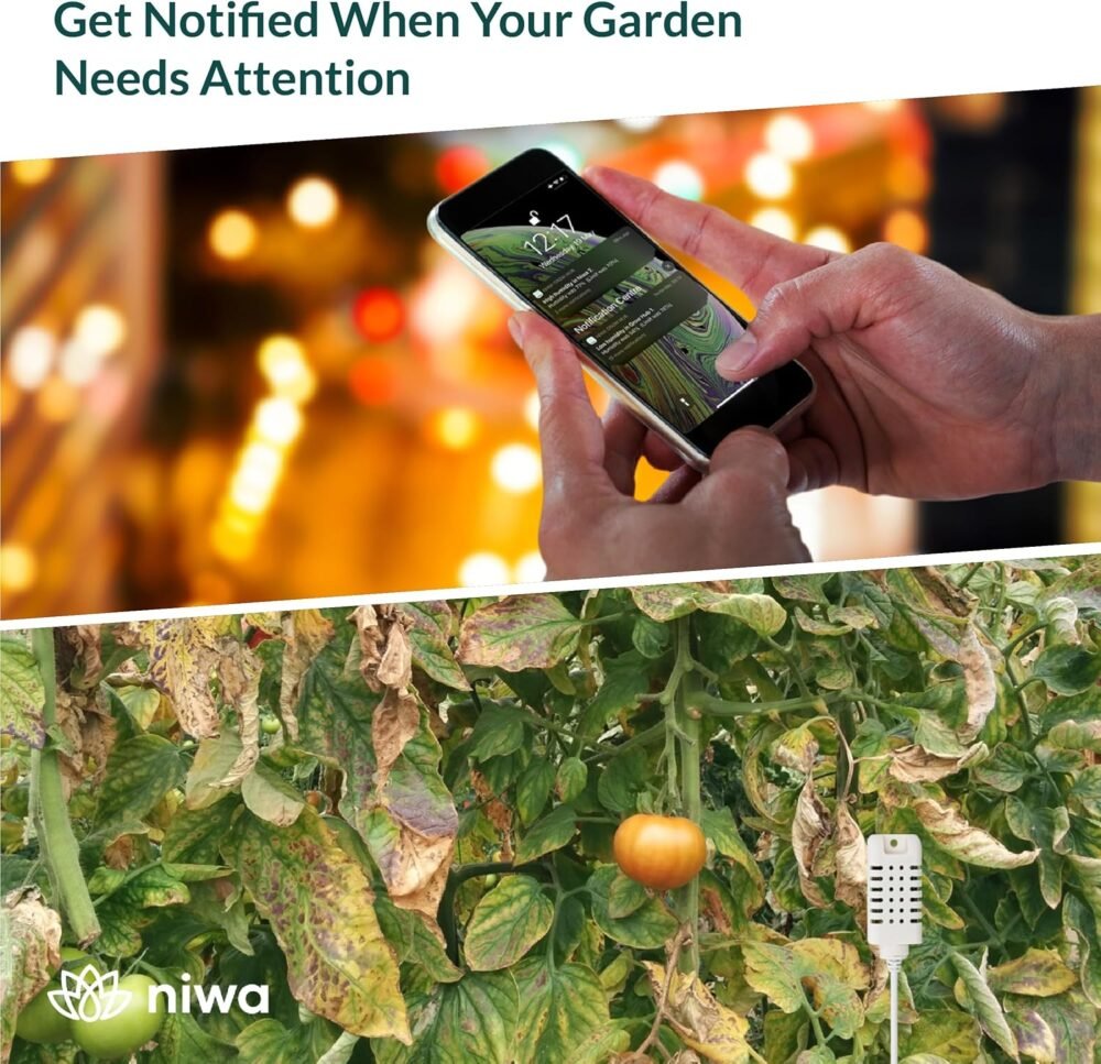 Niwa Grow Hub+, Smart Grow Room Controller with Temperature, Humidity, and Light Sensors. Monitor & Automate Your Indoor Garden. Ideal for Small-Scale Grow Tents. Receive Alerts and Control Your VPD - Image 7