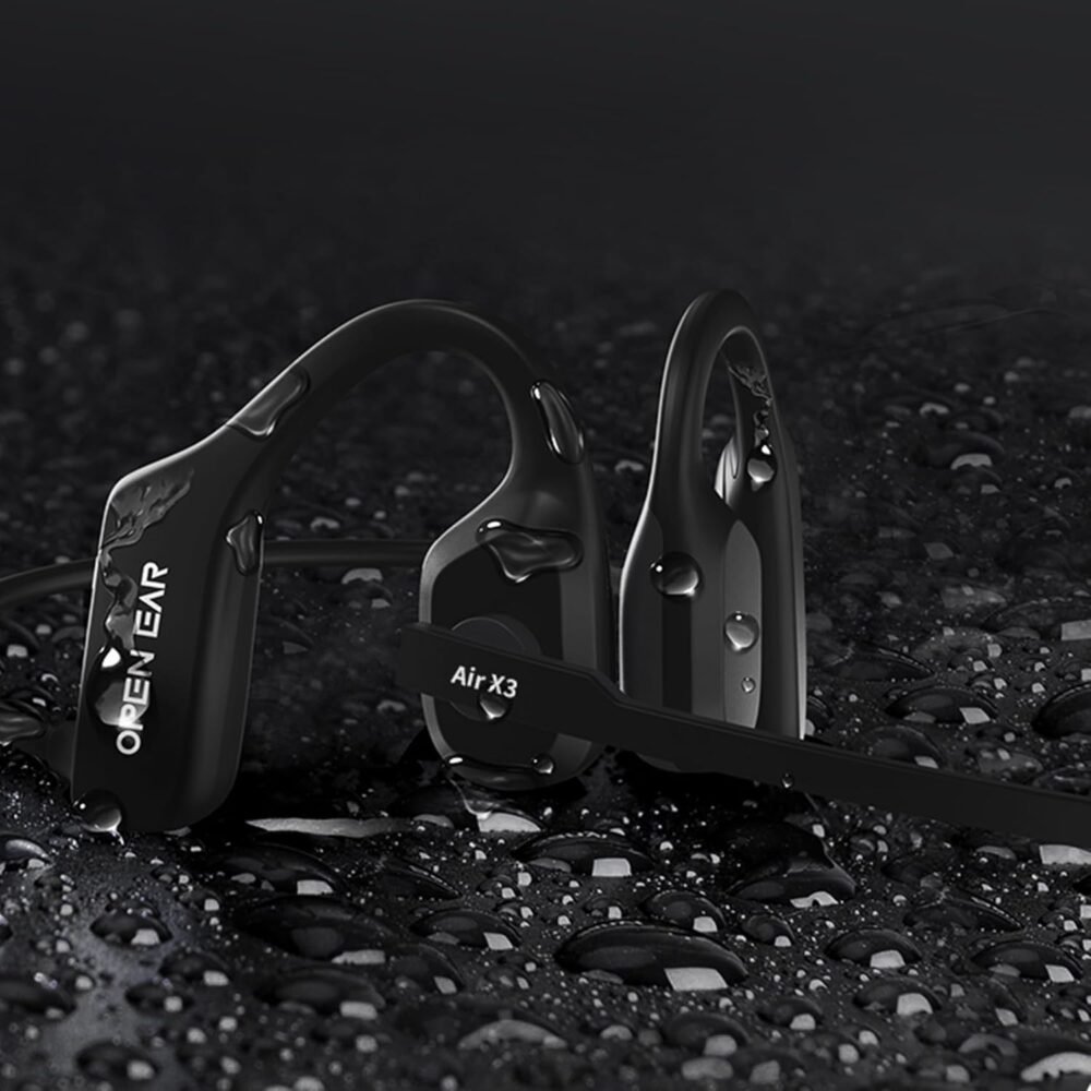 Open Ear Headphones with Microphone, Bluetooth 5.2 Waterproof Sweatproof Wireless Headset with Noise Cancelling Mic, Open Ear Duet for Meeting Sport Jogging Running Driving Cycling Hiking - Image 4