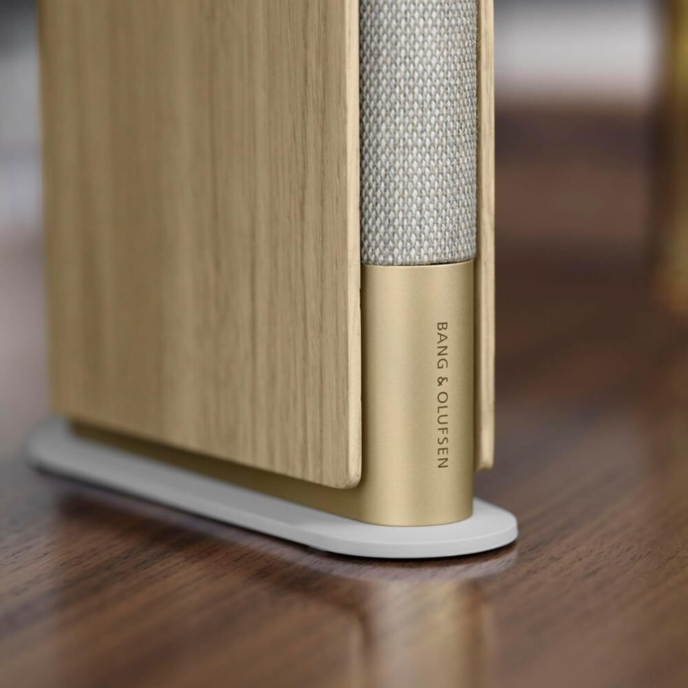 Bang & Olufsen Beosound Emerge Bookshelf Wi-Fi Speaker, Gold Tone/Light Oak - Image 14