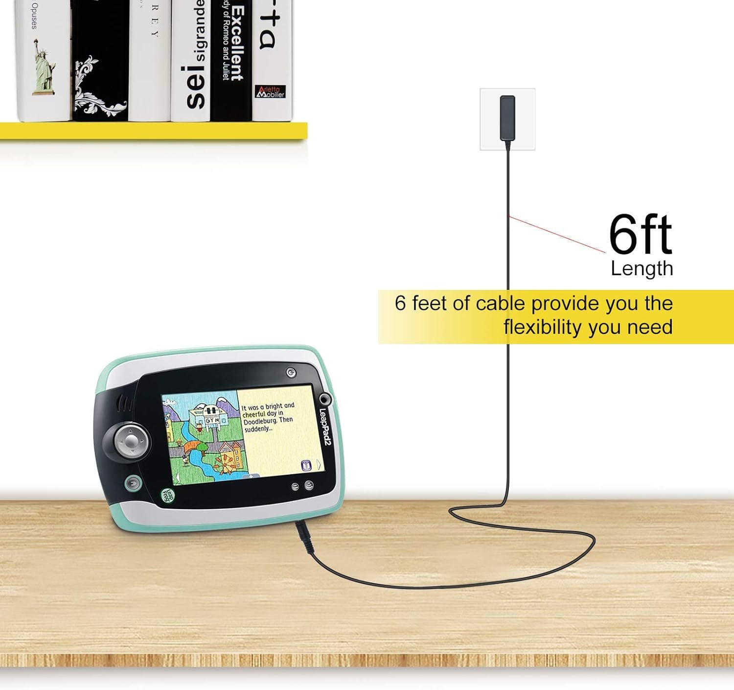 9V UL Listed 6FT AC to DC Adapter Replacement Charger fit for Leapfrog LeapPad 2 and LeapPad 1 Tablets, LeapsterGS Explorer, Leapster Explorer and Leapster2, Leapster L-max, Leapster-Tv - Image 3