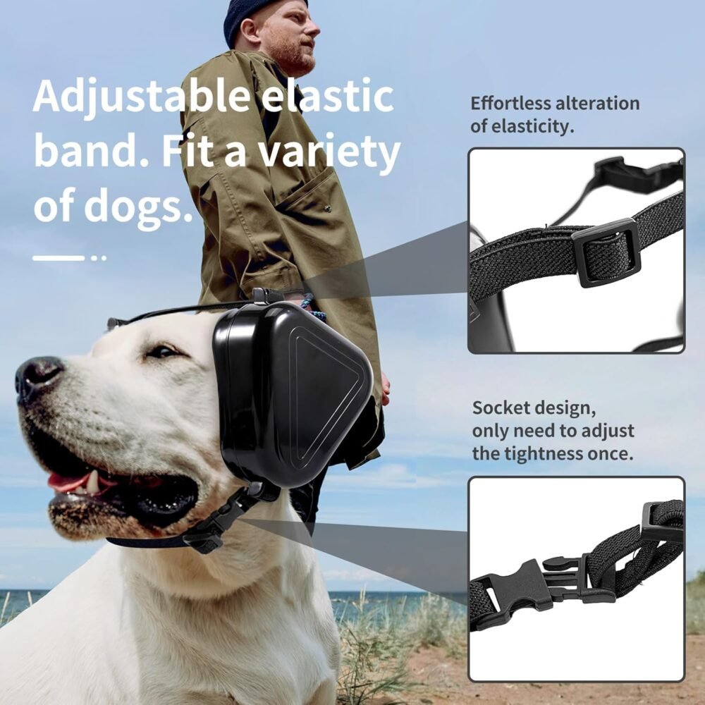 Dog Ear Muffs Noise Protection, Noise Cancelling Headphones for Dogs, Ear Covers for Hearing Protection and Anxiety - Black - Image 7