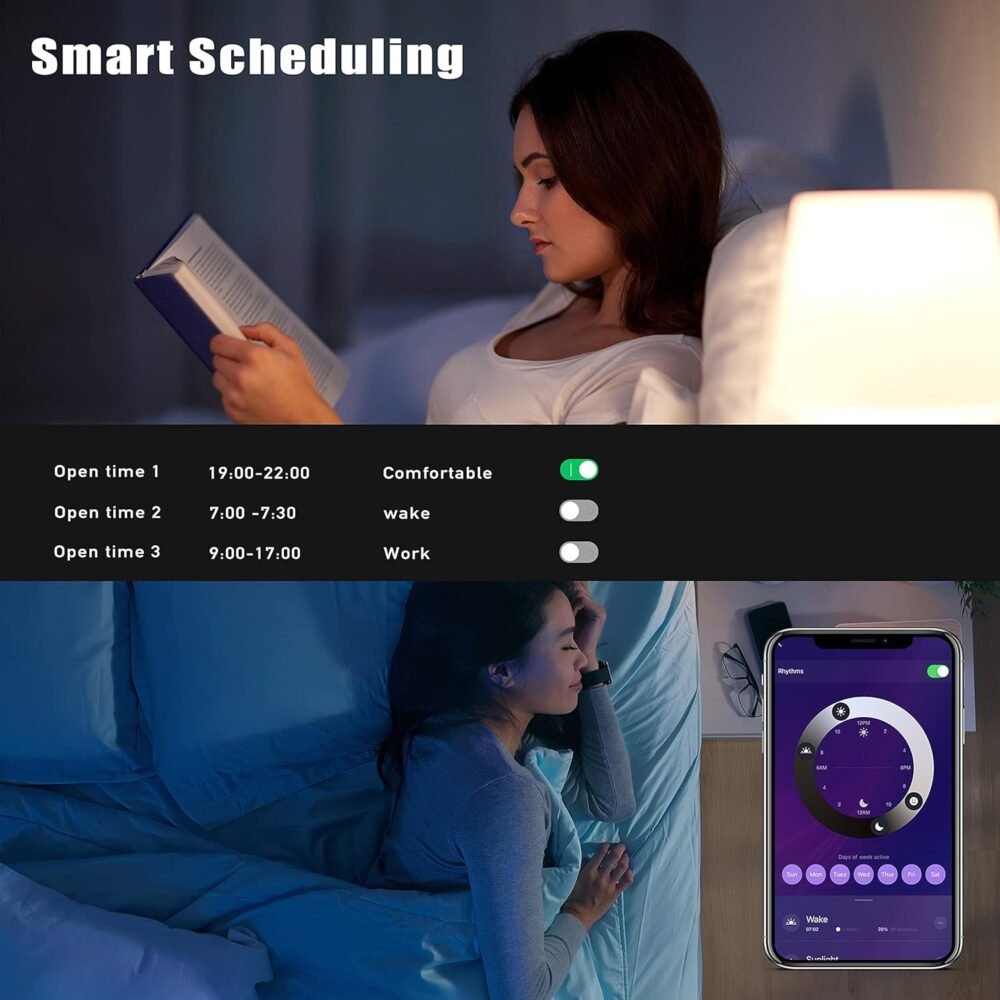 Homevenus HVS Smart Light Bulbs, 9W Equivalent 60W A19 E26 RGBW Color Changing LED Light Bulbs, Music Sync App 2.4GHz WiFi Dimmable Tunable White Work with Alexa Google Assistant, 2 Pack - Image 7