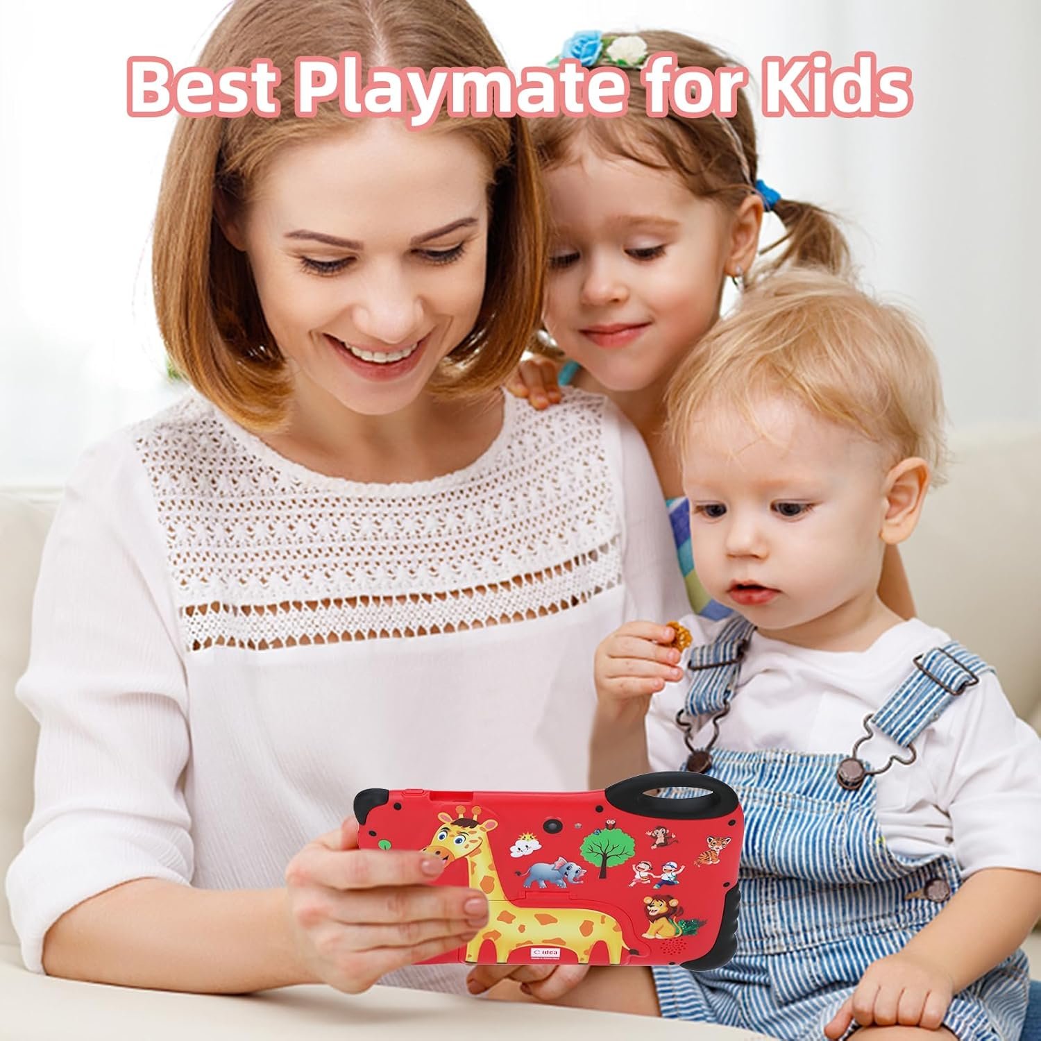 2024 Kids Tablet for 3-7, 7" Android 13 Tablet for Kids, 4GB+32GB(512GB TF), Parental Control, Eye Protection Screen, 1024x600 Resolution Toddler Tablets with iWawa Pre-Installed for Boys Girls - Red - Image 8