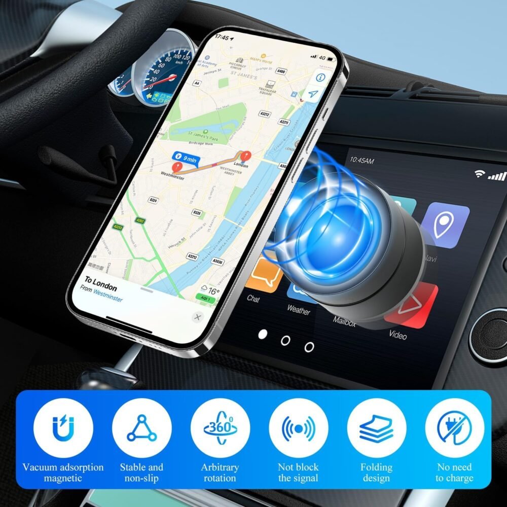 2025 New Vacuum Magnetic Suction Phone Holder, Foldable & Retractable Double-Sided Magnetic Car Mount for Smartphones - Image 6