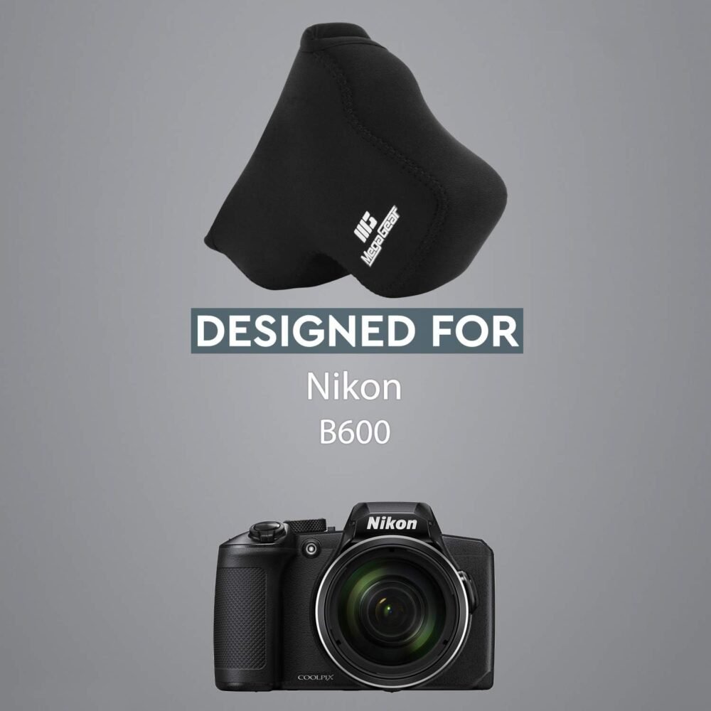 MegaGear MG1669 Ultra Light Neoprene Camera Case Compatible with Nikon Coolpix B600 - Black - Image 8