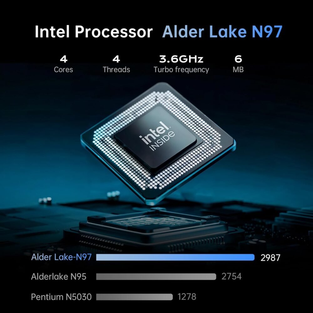 2025 Laptop,15.6In Windows 11 Laptop Computer with Quad Core-12th Alder Lake N97(Up to 3.6GHz), 16GB DDR4 512GB Hard Drive for Business, School, Offic - Image 3