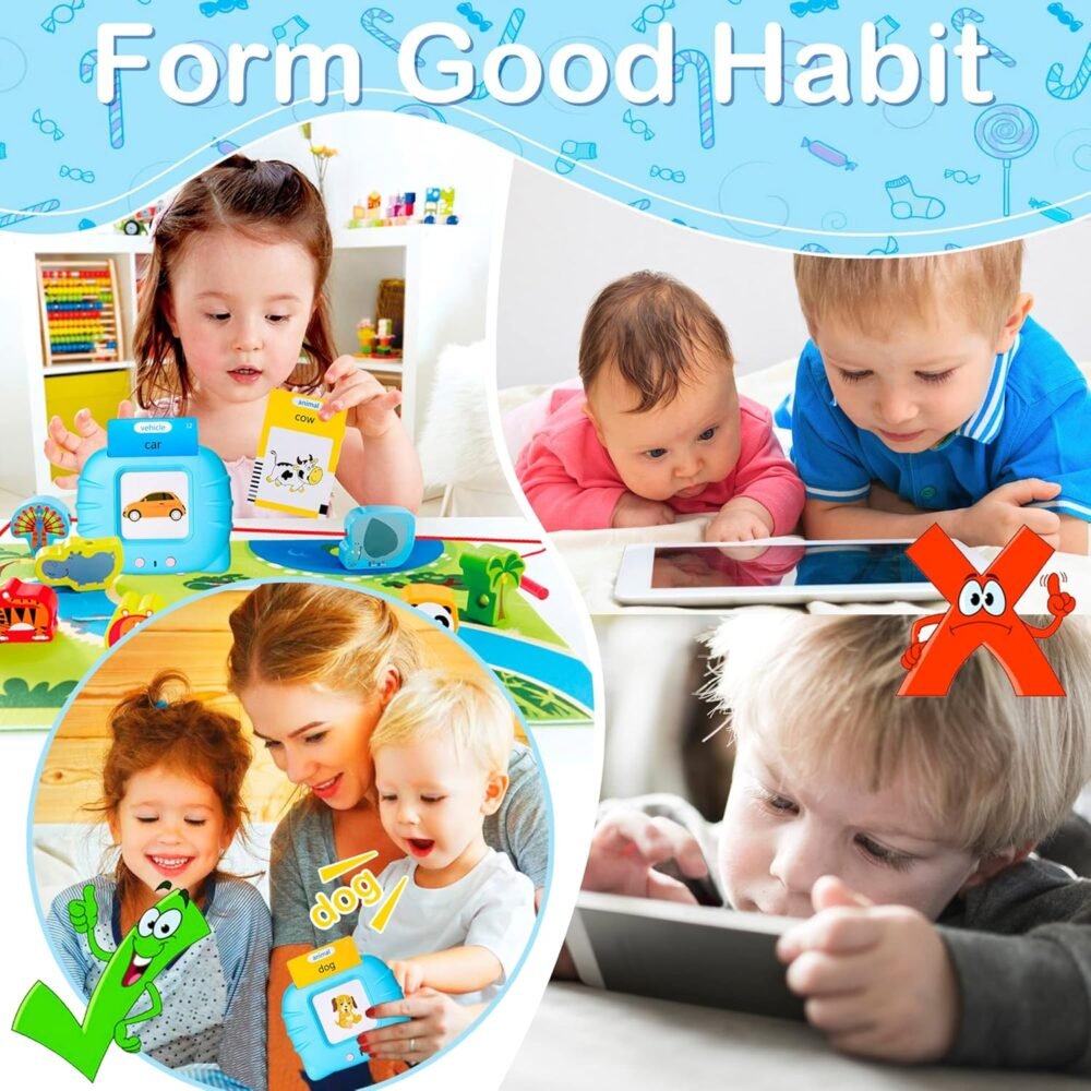 510 Talking Flash Cards for Kids 2-4 - Pocket Speech Therapy Toys for Autism, Montessori Learning - Image 5